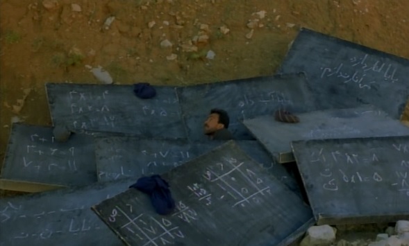 Hiding until a helicopter passes.