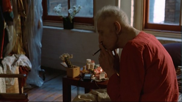 Ray enjoying his first cigarette of the day.