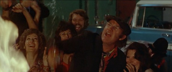 Cutting loose at the local bar.