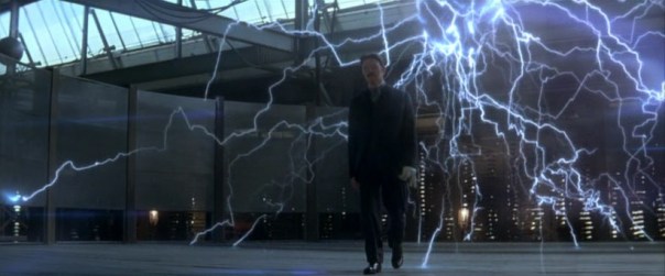 David Bowie makes an entrance.